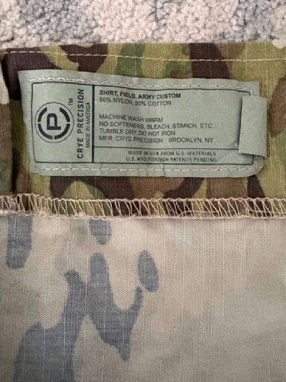 Crye Precision MultiCam Field Shirt Men’s Medium Regular Combat Tactical Top - Picture 3 of 6
